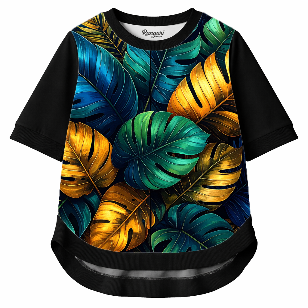 Aurelia Canopy – Women Tropical Floral Print T-shirt | Rangori