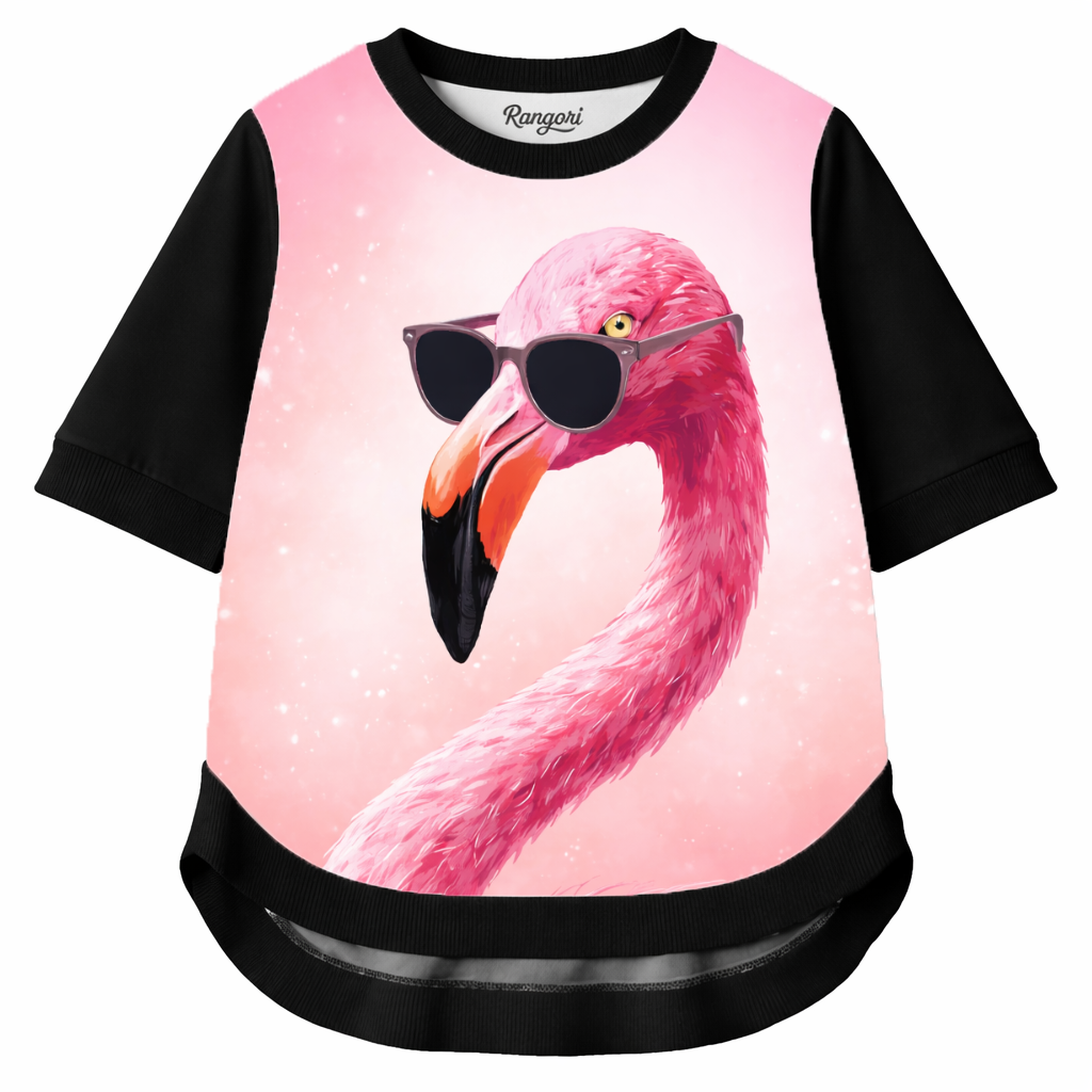 Blush Flamingo – Women Flamingo Print T-shirt | Rangori