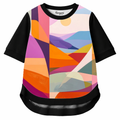 Chromatic Drift – Women Abstract Color Block T-shirt | Rangori