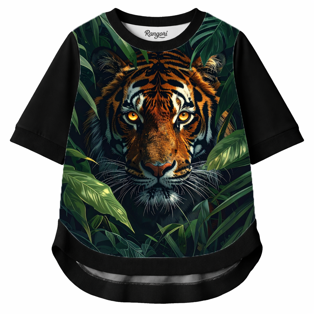Jungle Sovereign – Women Tiger Print T-shirt | Rangori