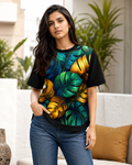 Aurelia Canopy – Women Tropical Floral Print T-shirt | Rangori