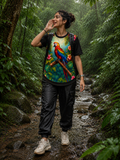 Parrot Reverie – Women Tropical Bird Print T-shirt | Rangori