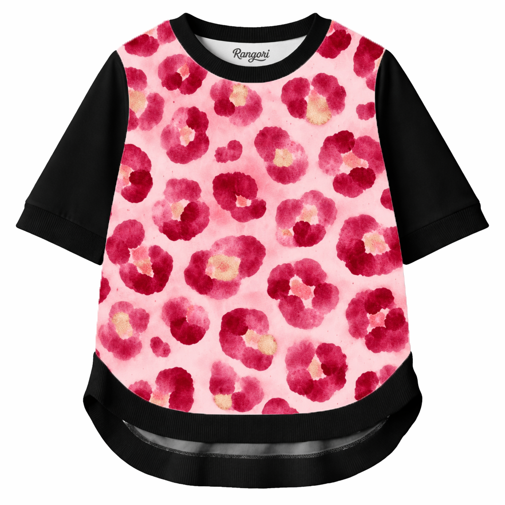 Rosé Leopard – Women Pink Leopard Print T-shirt | Rangori
