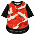 Scarlet Motion – Women Artistic Floral Print T-shirt | Rangori