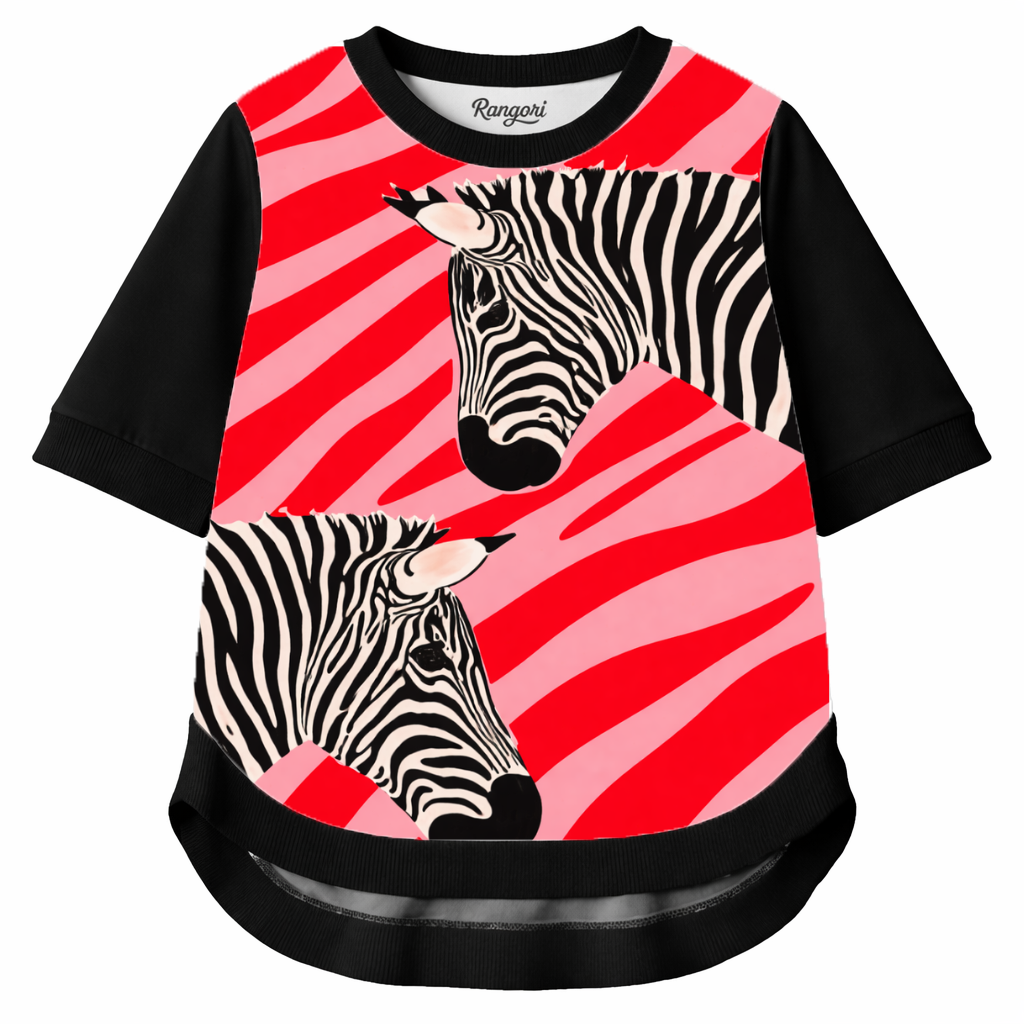 Wild Strata – Women Zebra Print T-shirt | Rangori